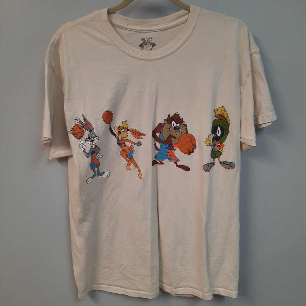 Space Jam Beige Tshirt Size Large